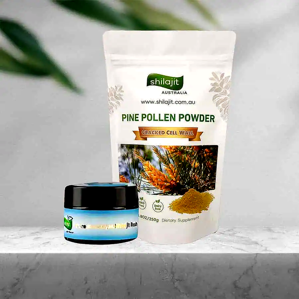 50 Gram Shilajit Resin + 250g Pine Pollen Bundle