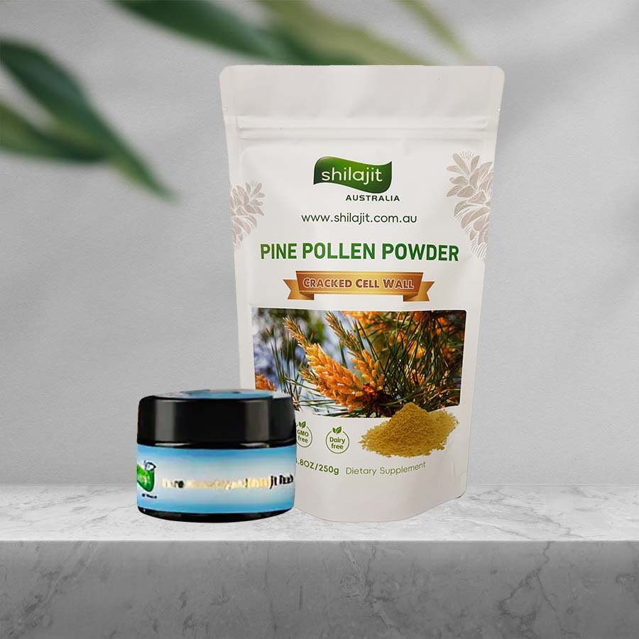 50 Gram Shilajit Resin + 250g Pine Pollen Bundle