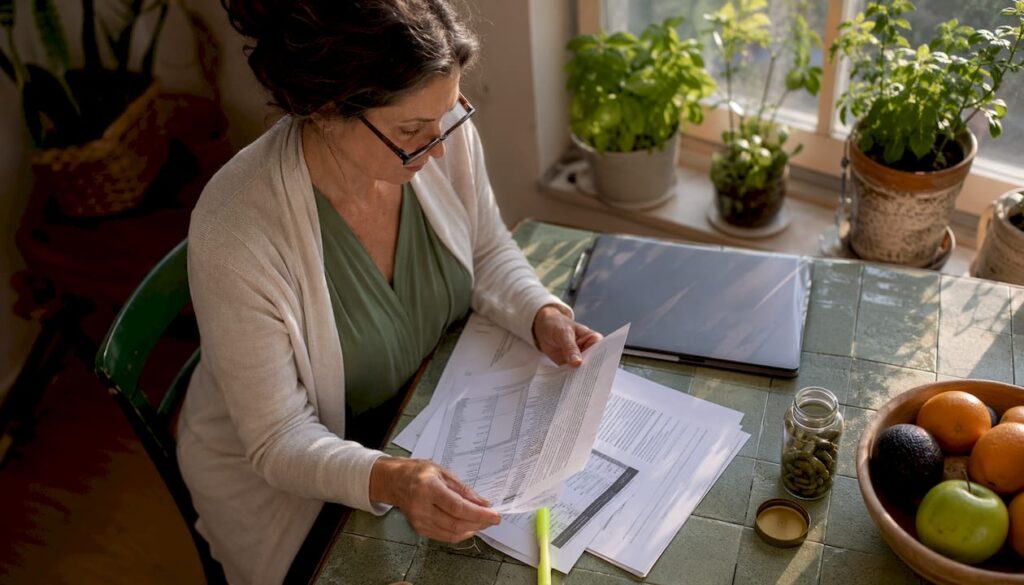 Person reviewing dietary supplement FDA documents