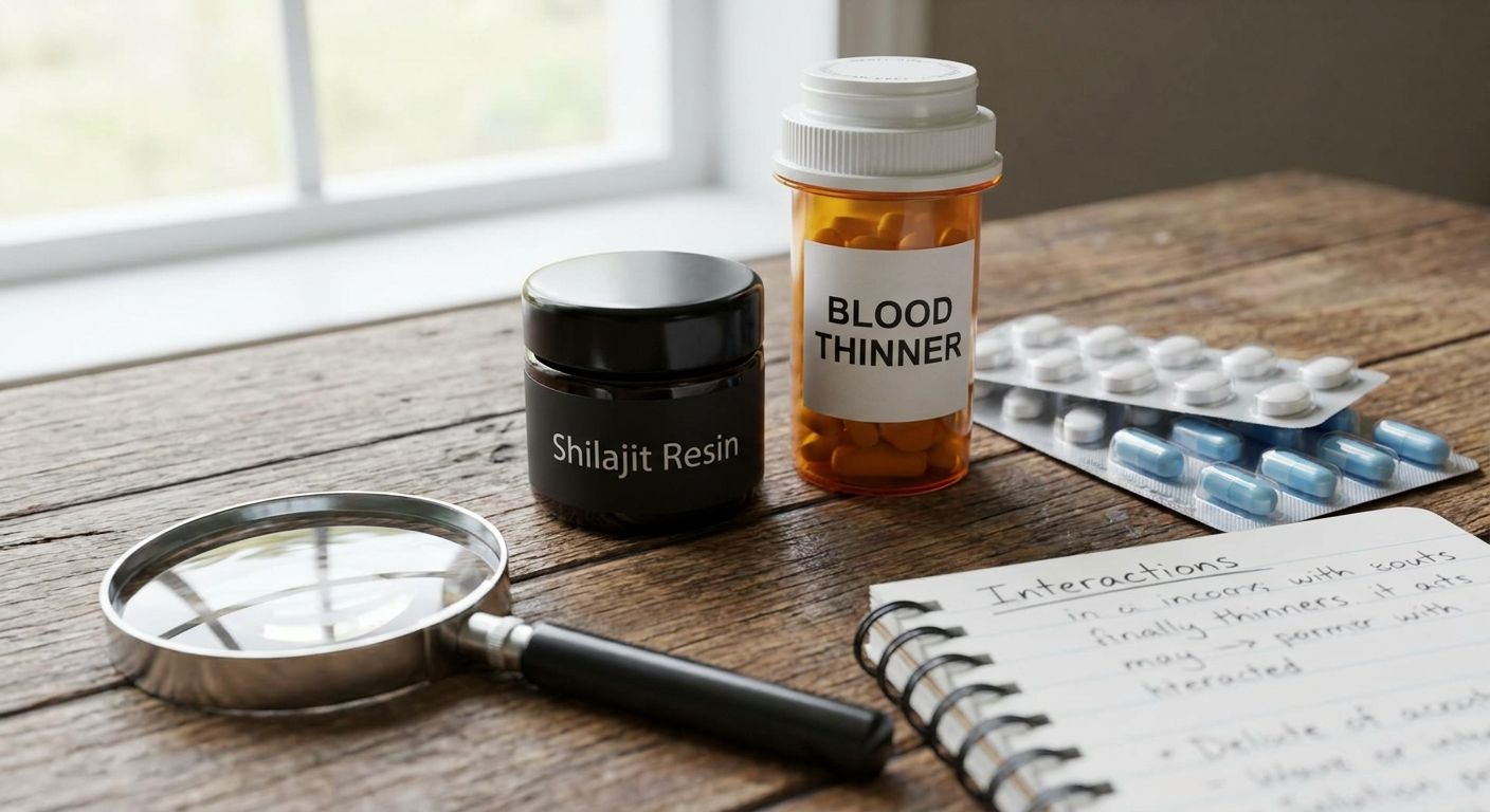Shilajit resin and common medication interactions to know