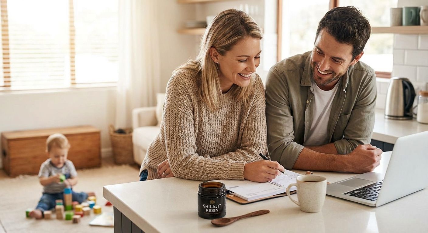 Shilajit resin for parents balancing work and family energy