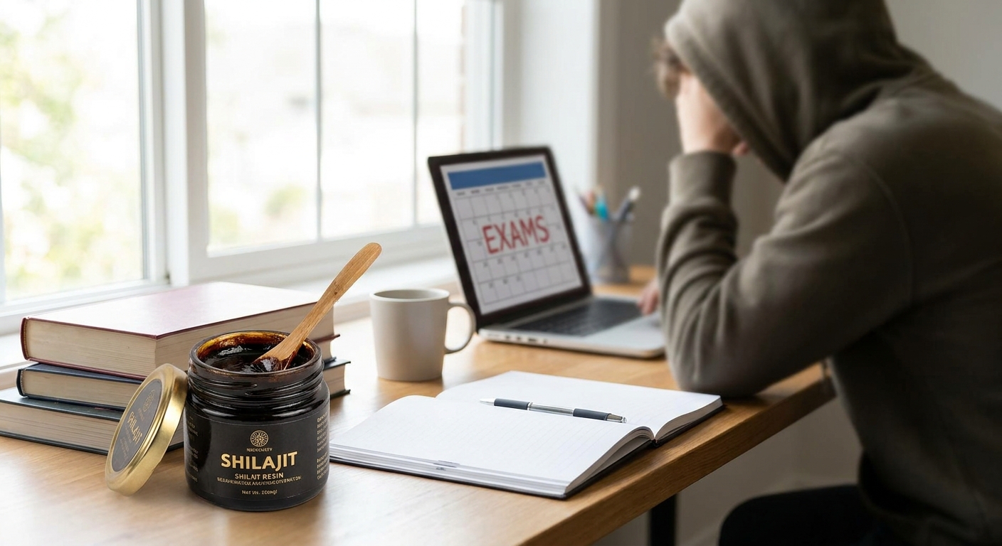 Shilajit resin for students during exam season