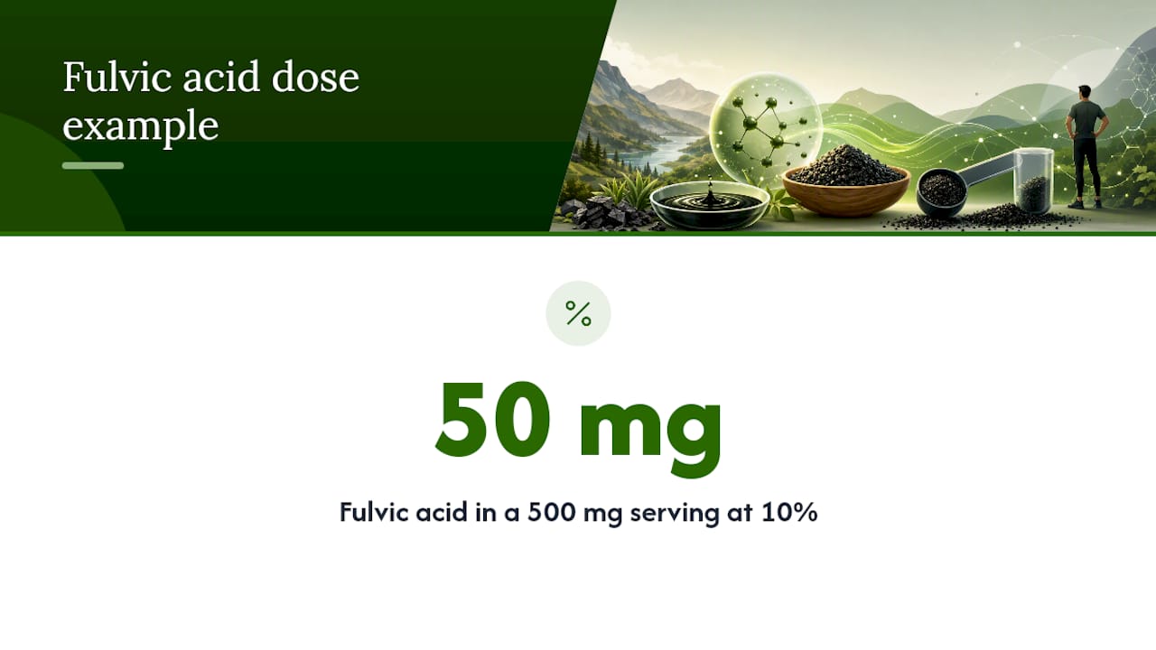 500 milligram serving converted to fulvic acid
