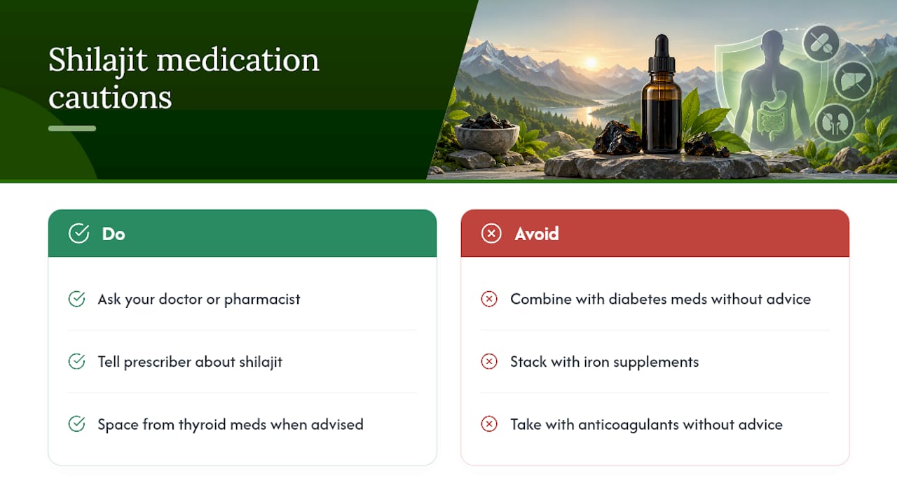 Can You Take Shilajit With Other Medications or Supplements? — overview diagram