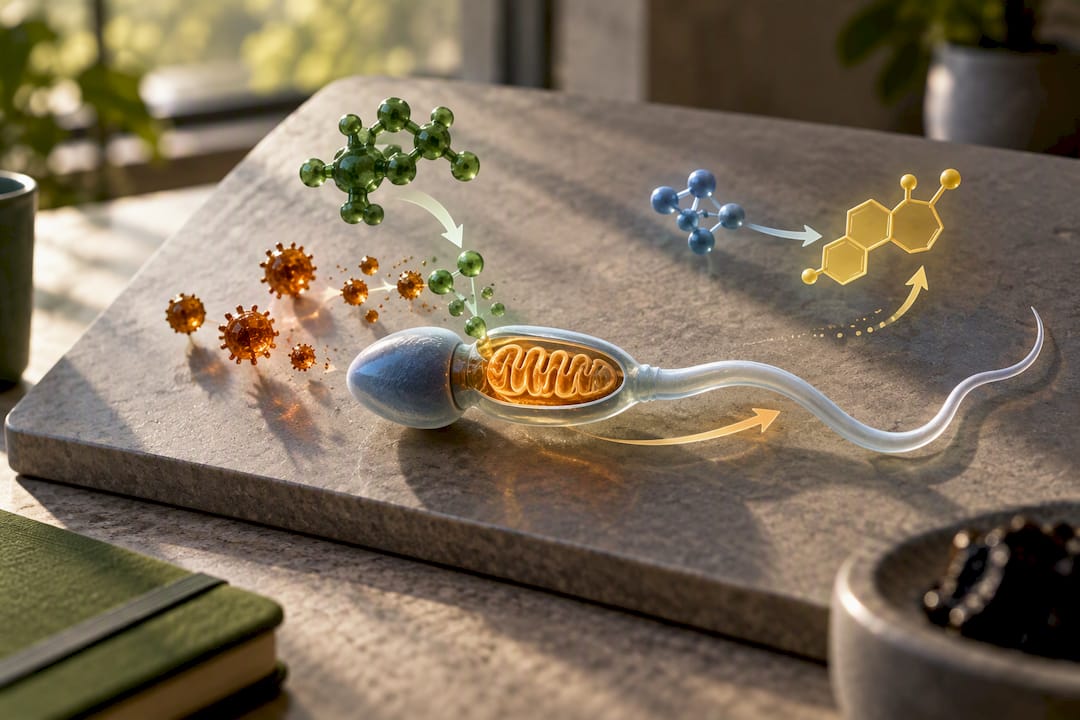 Proposed cellular pathways affecting sperm function